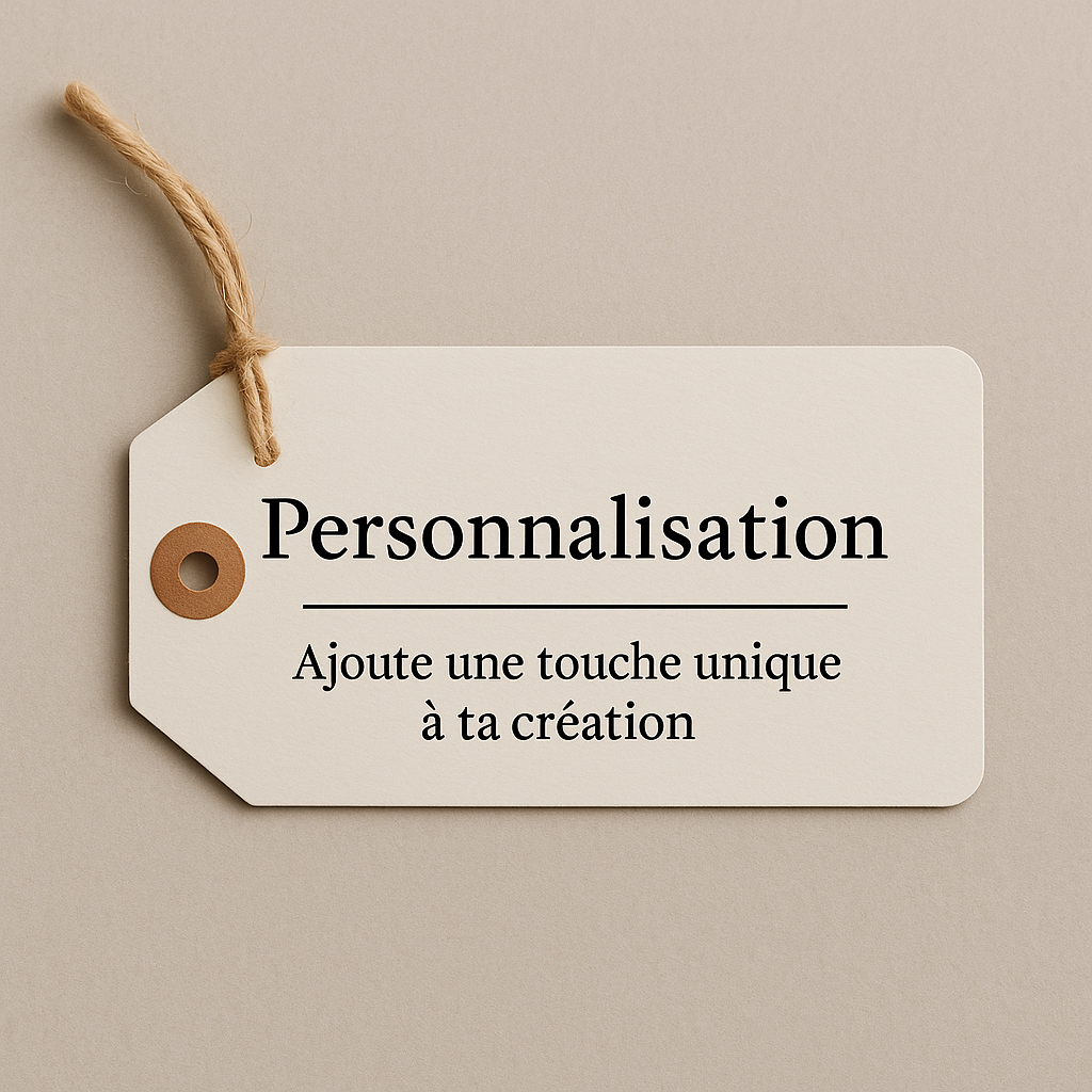 Ajout de personnalisation – prénom, mot, date…